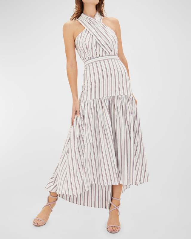 Radley Striped Halter Midi Dress